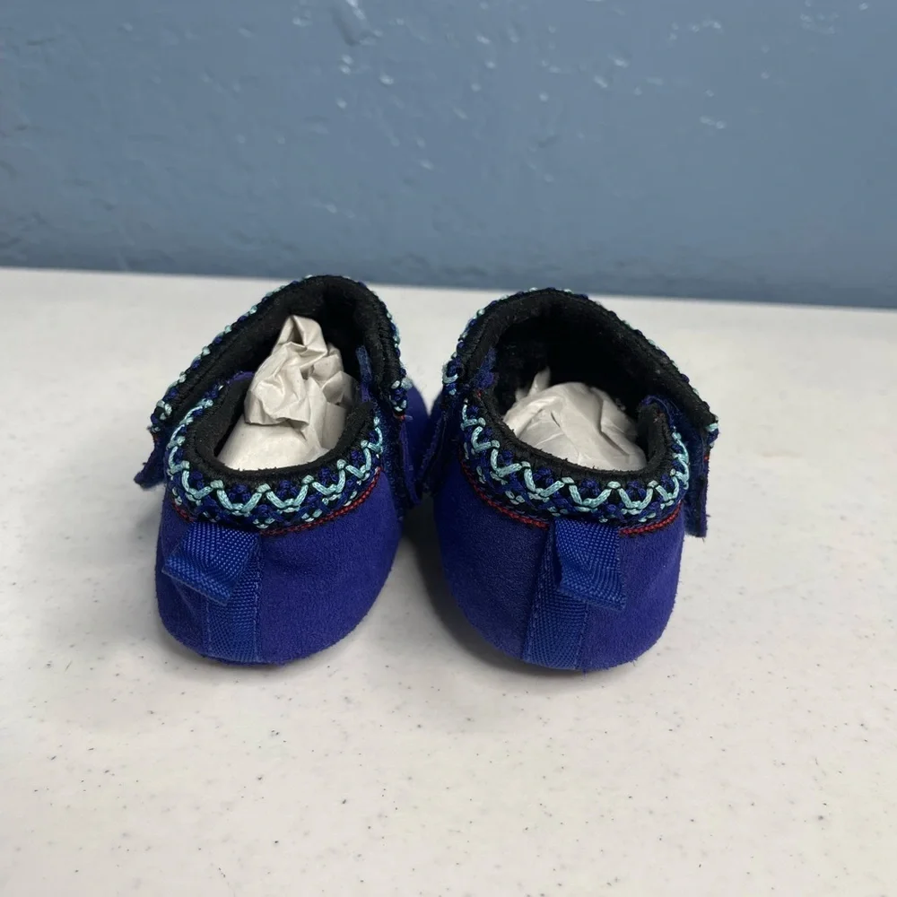 UGG Baby Tasman Beanie moccasins suede leather Slipper/navel blue size 02/03